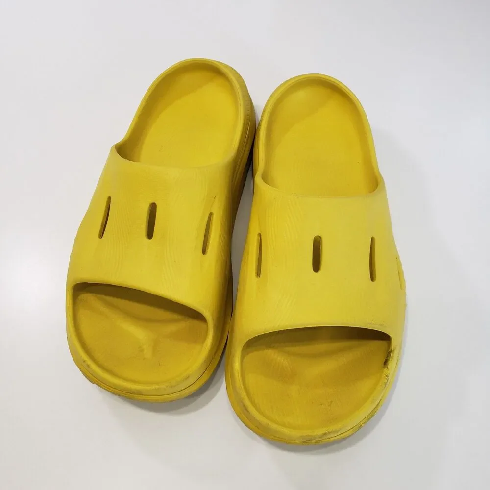 Hoka Men's Ora Recovery Slide Sandals, Yellow, Size M 10